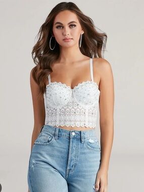 Windsor Reigning Lace Bustier Top